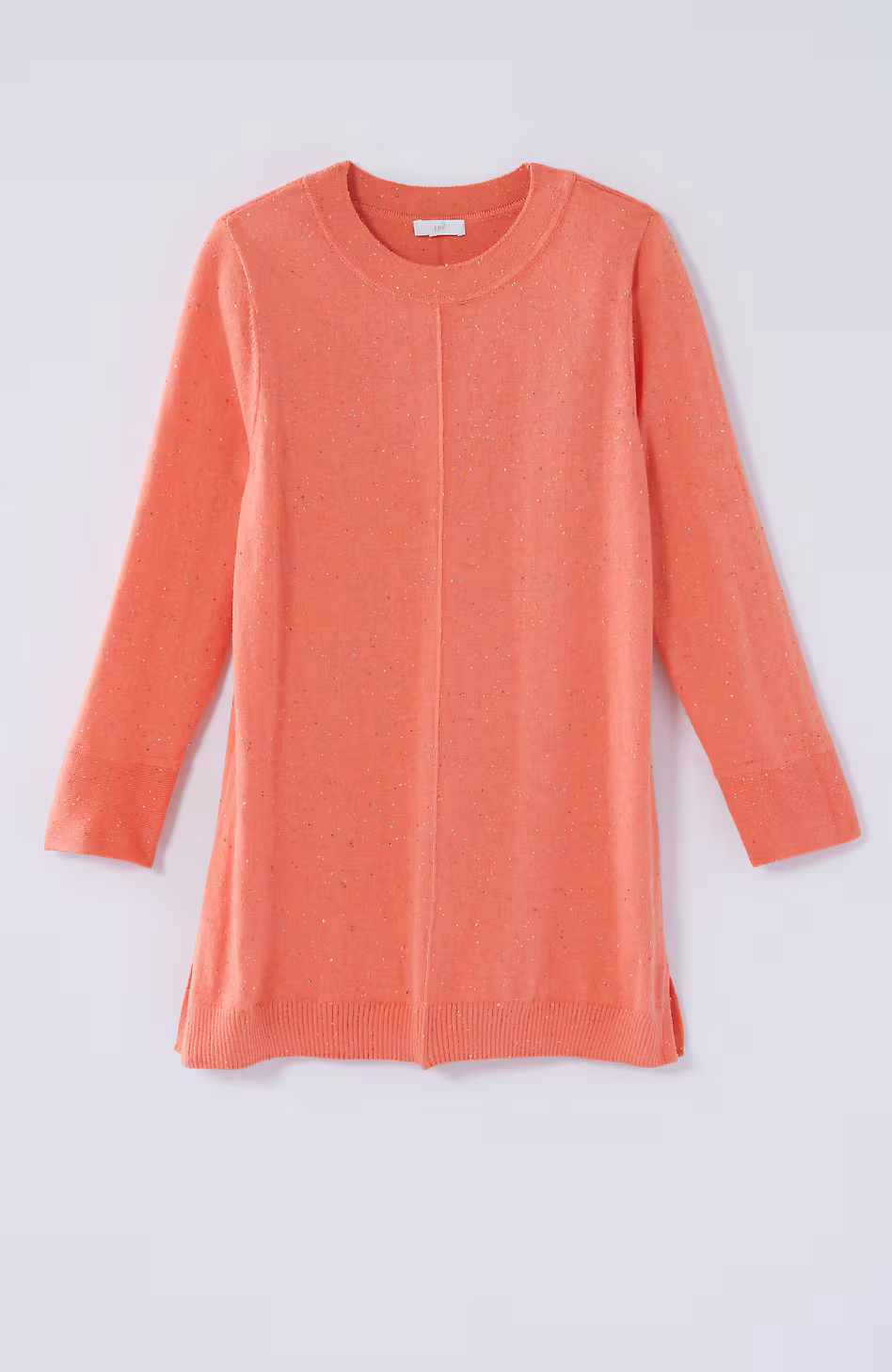 Tweed Pintucked Pullover Sweater