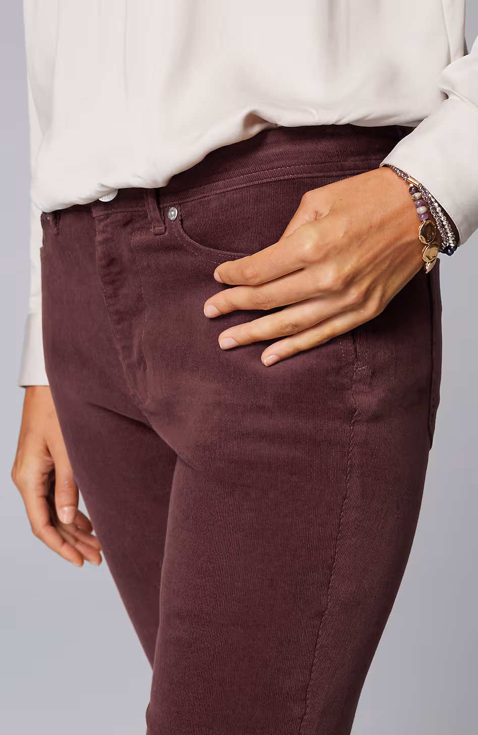 Authentic Fit Slim-Leg Corduroy Pants