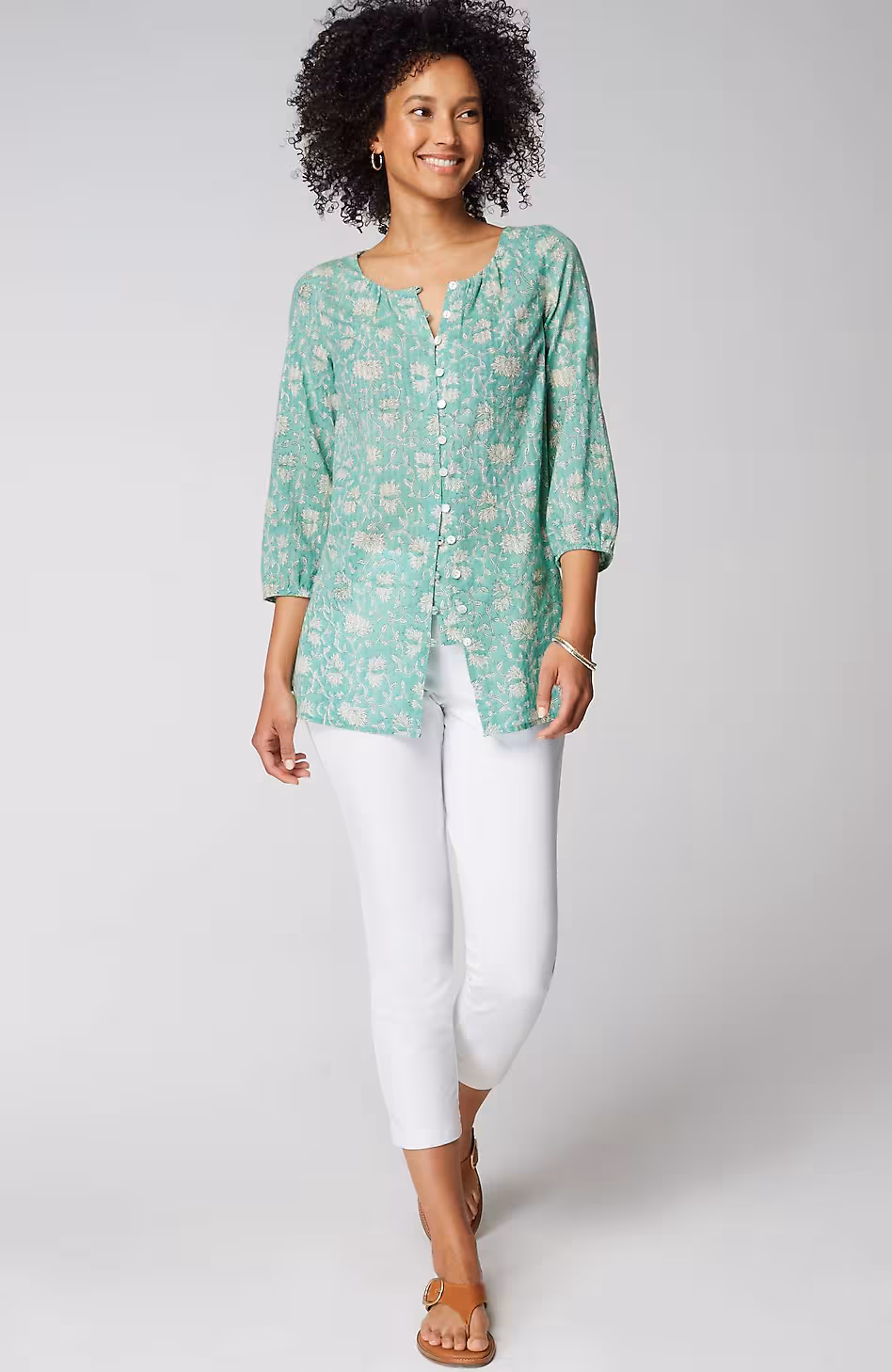 Pure Jill Button-Front Tunic