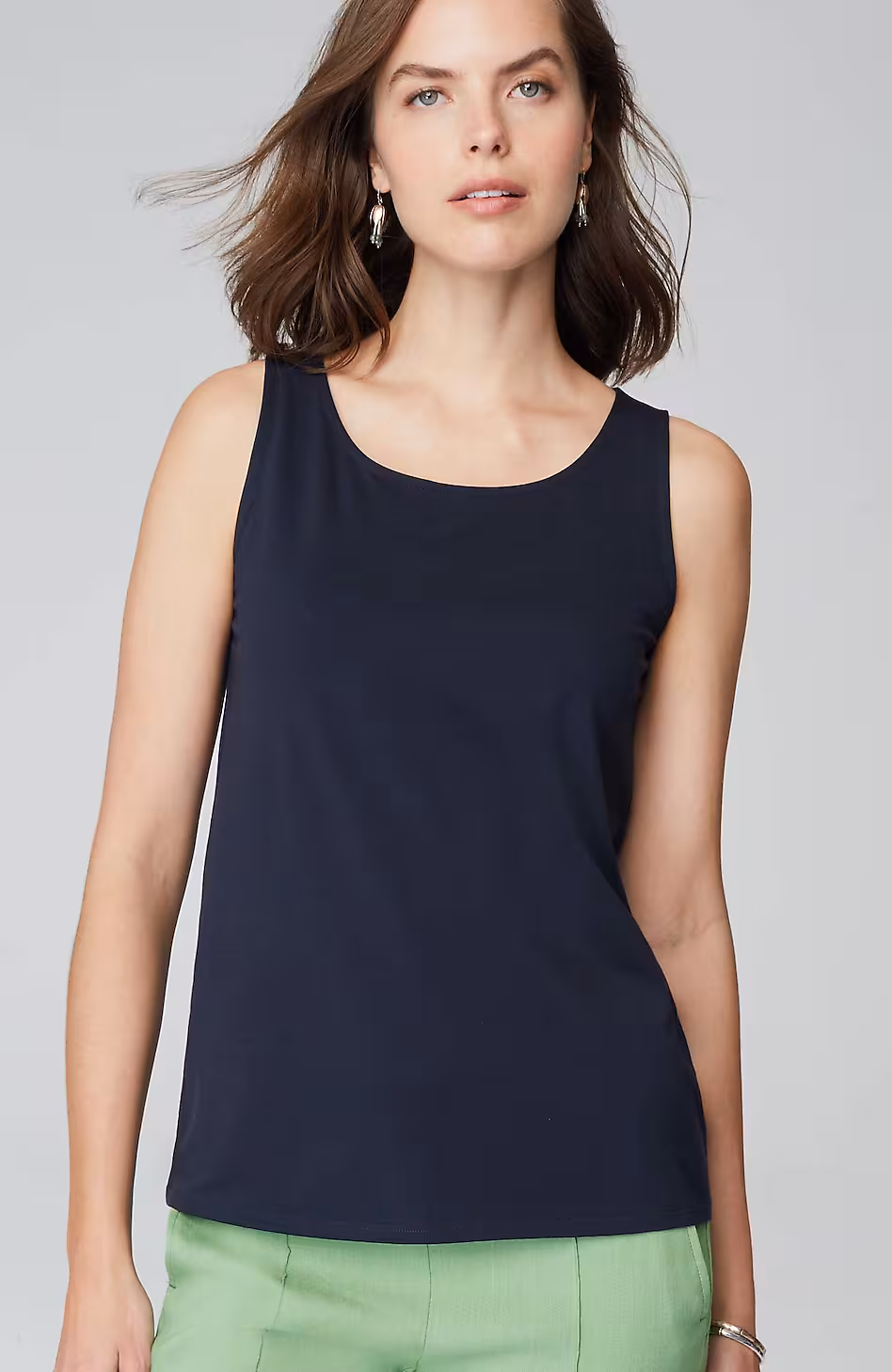 Pima-Stretch Knit Tank