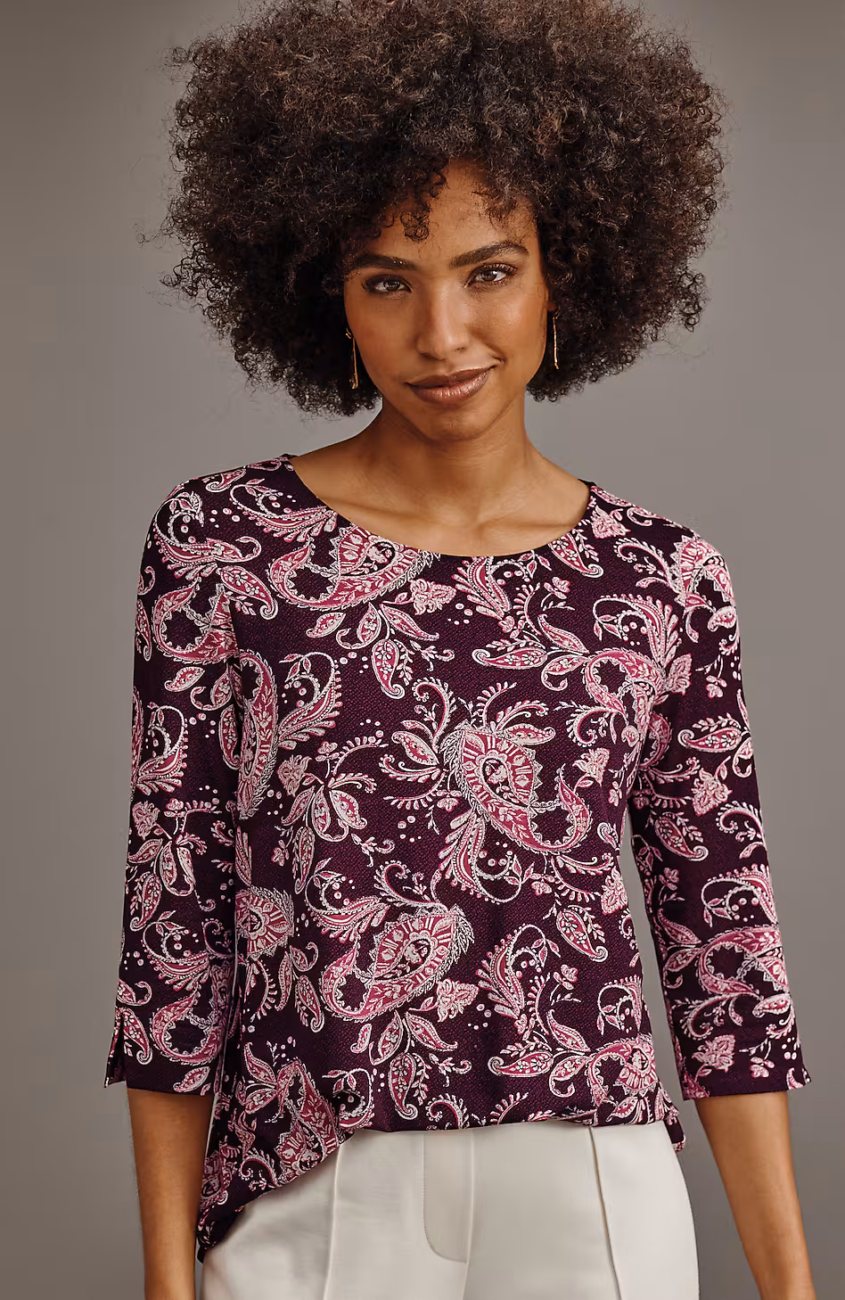 Wearever Ballet-Sleeve Crew-Neck Top