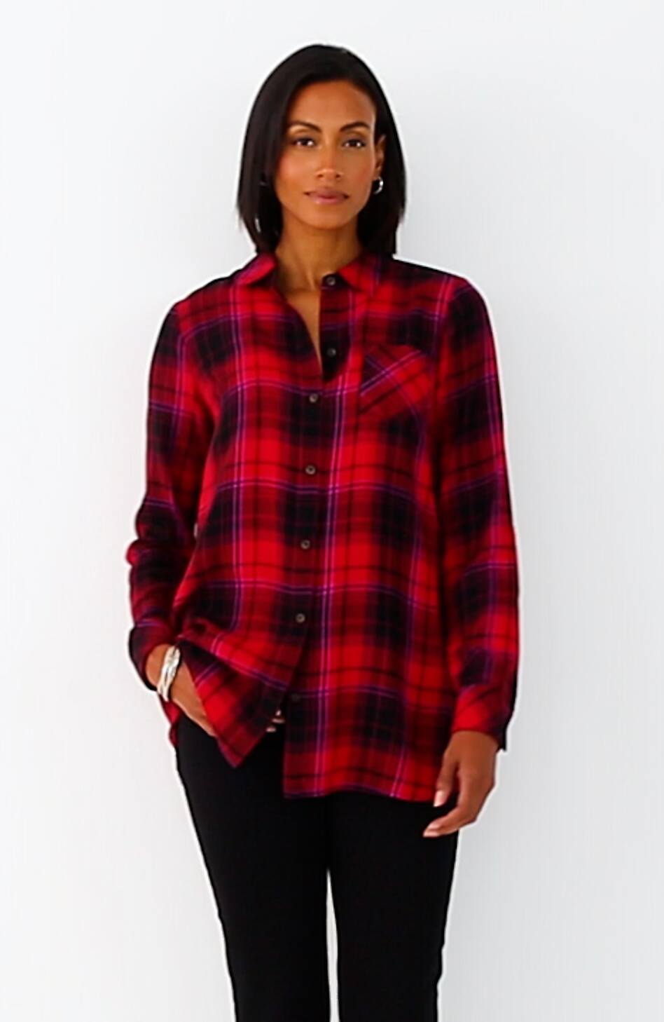 Soft Plaid Tunic