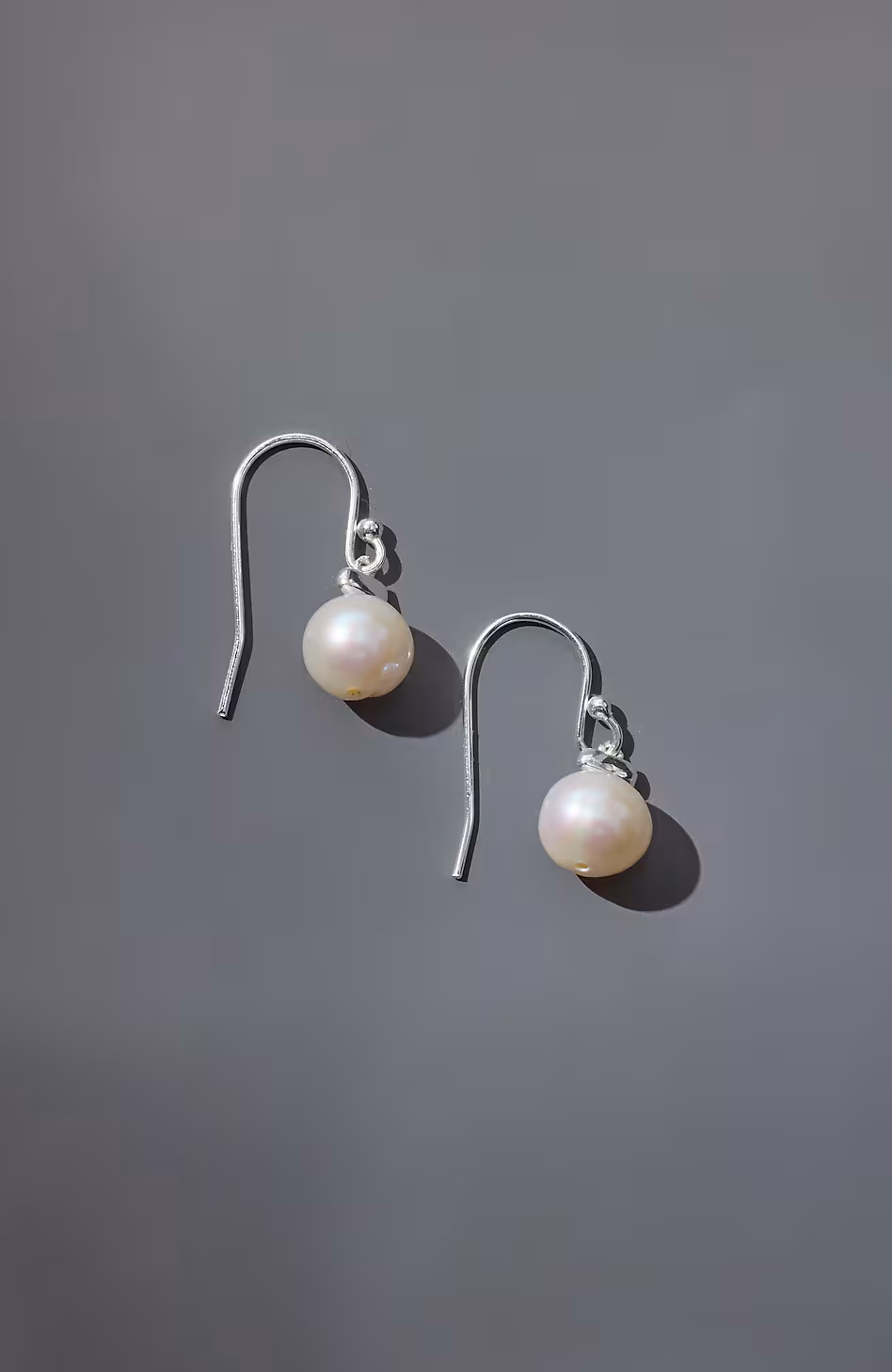 Sterling Silver Simple Pearl Earrings