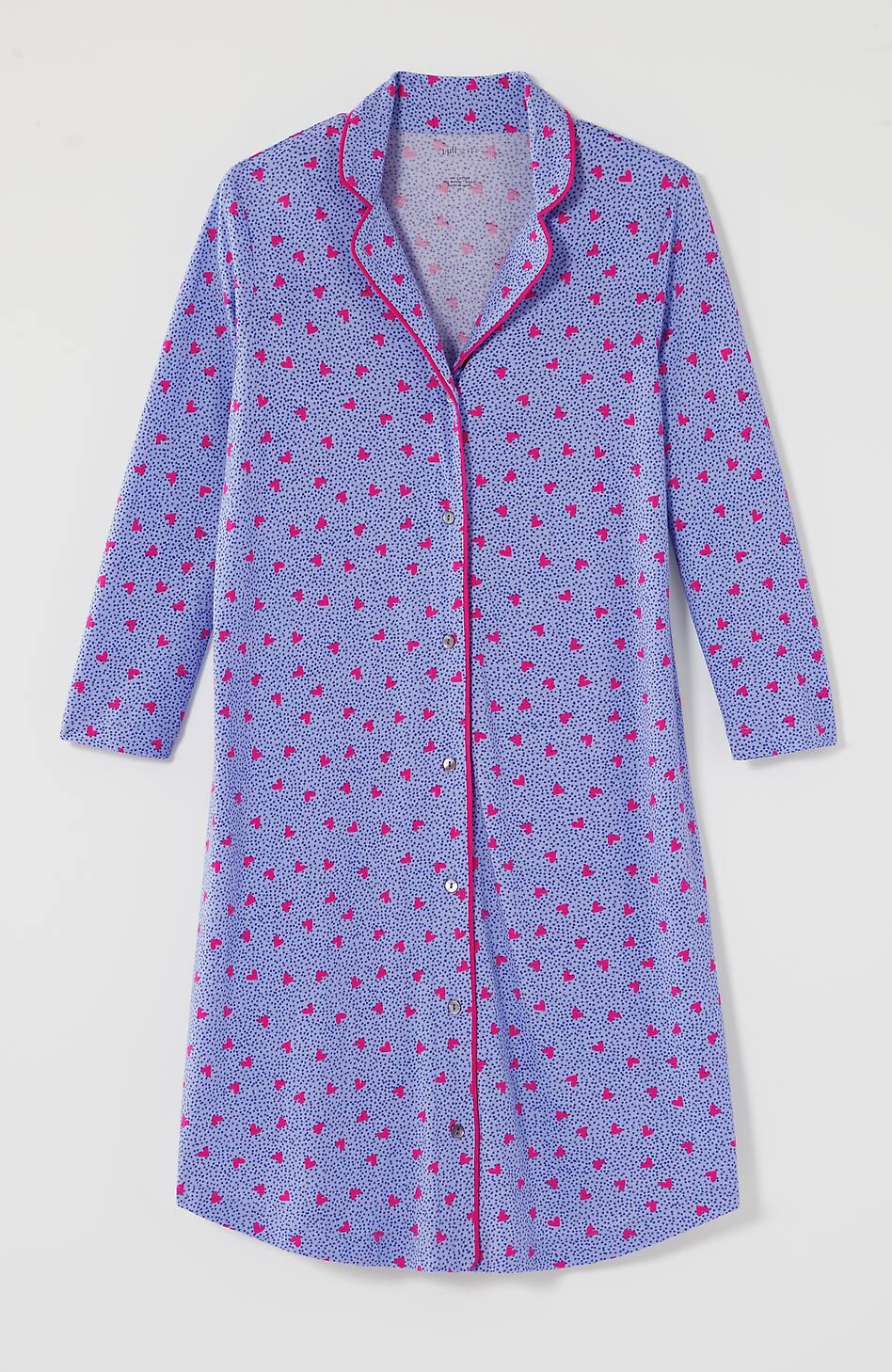 Sleep Ultrasoft Piped Button-Front Shirt