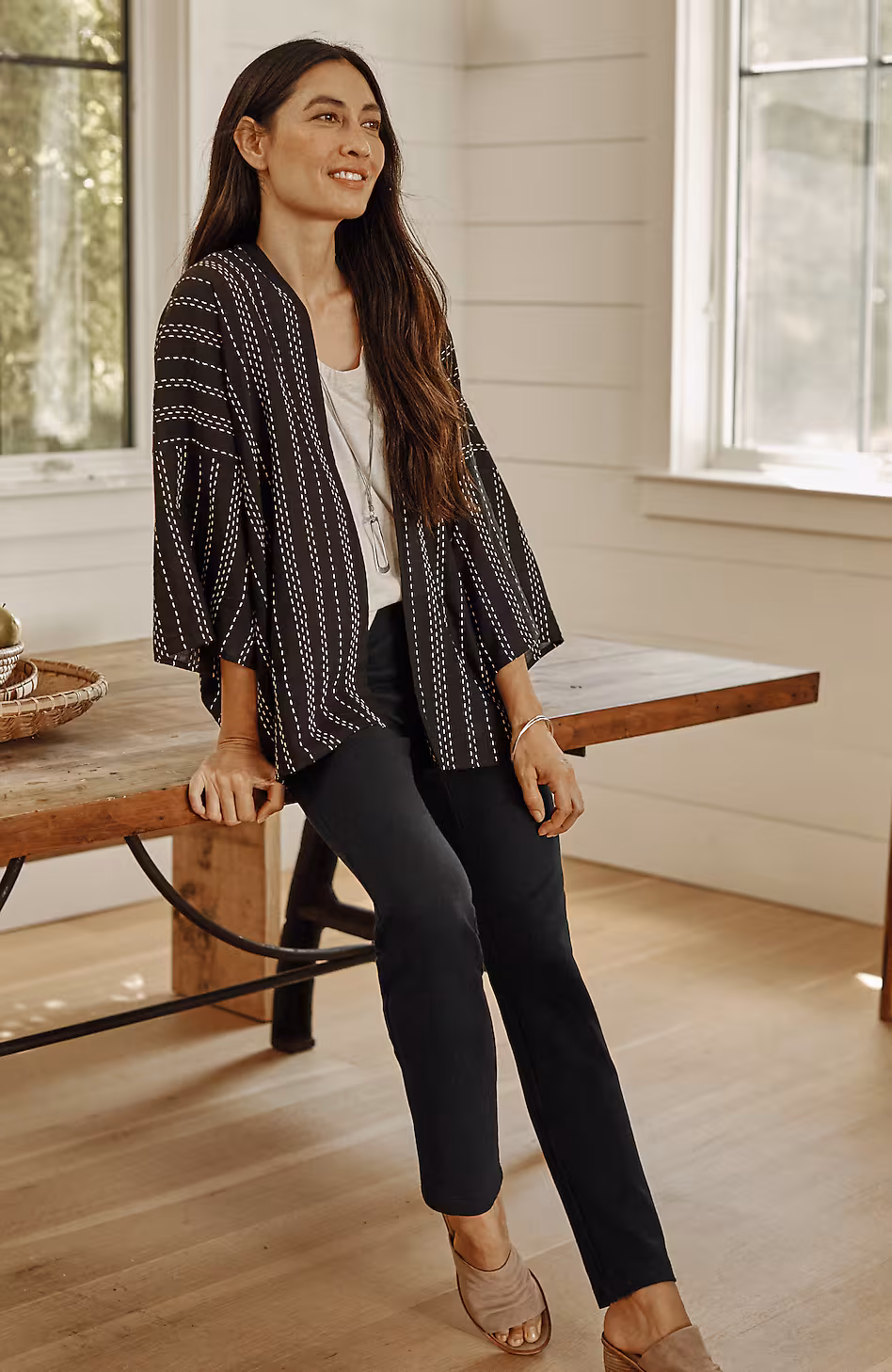 Pure Jill Affinity Slim-Leg Pants