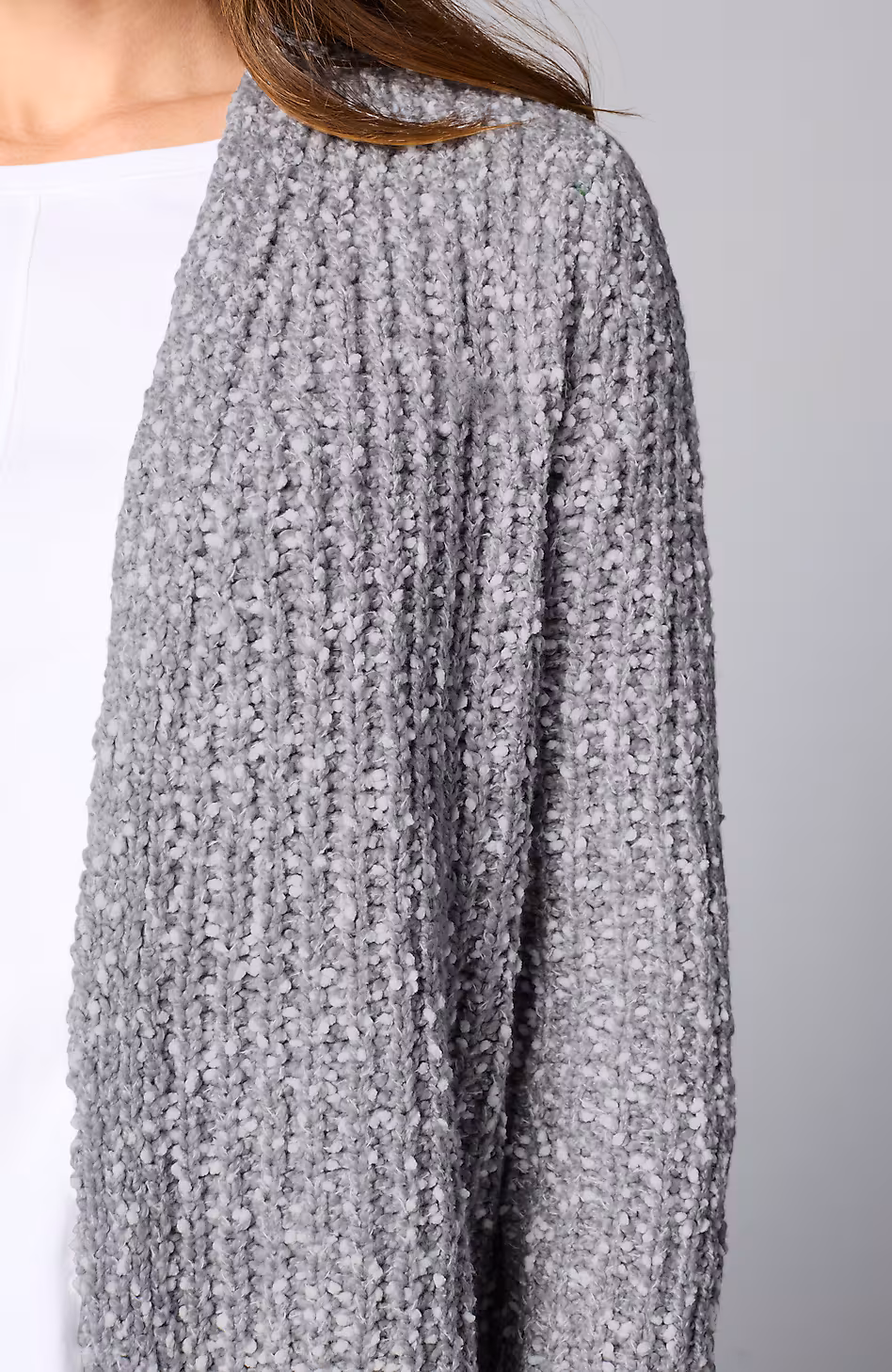 Textured Two-Tone Cardi