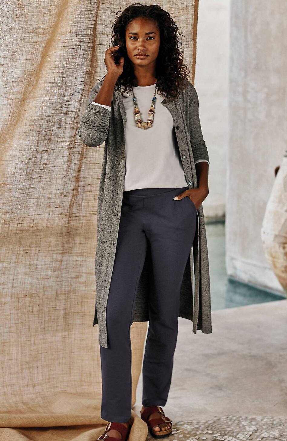 Pure Jill Affinity Slim-Leg Pants