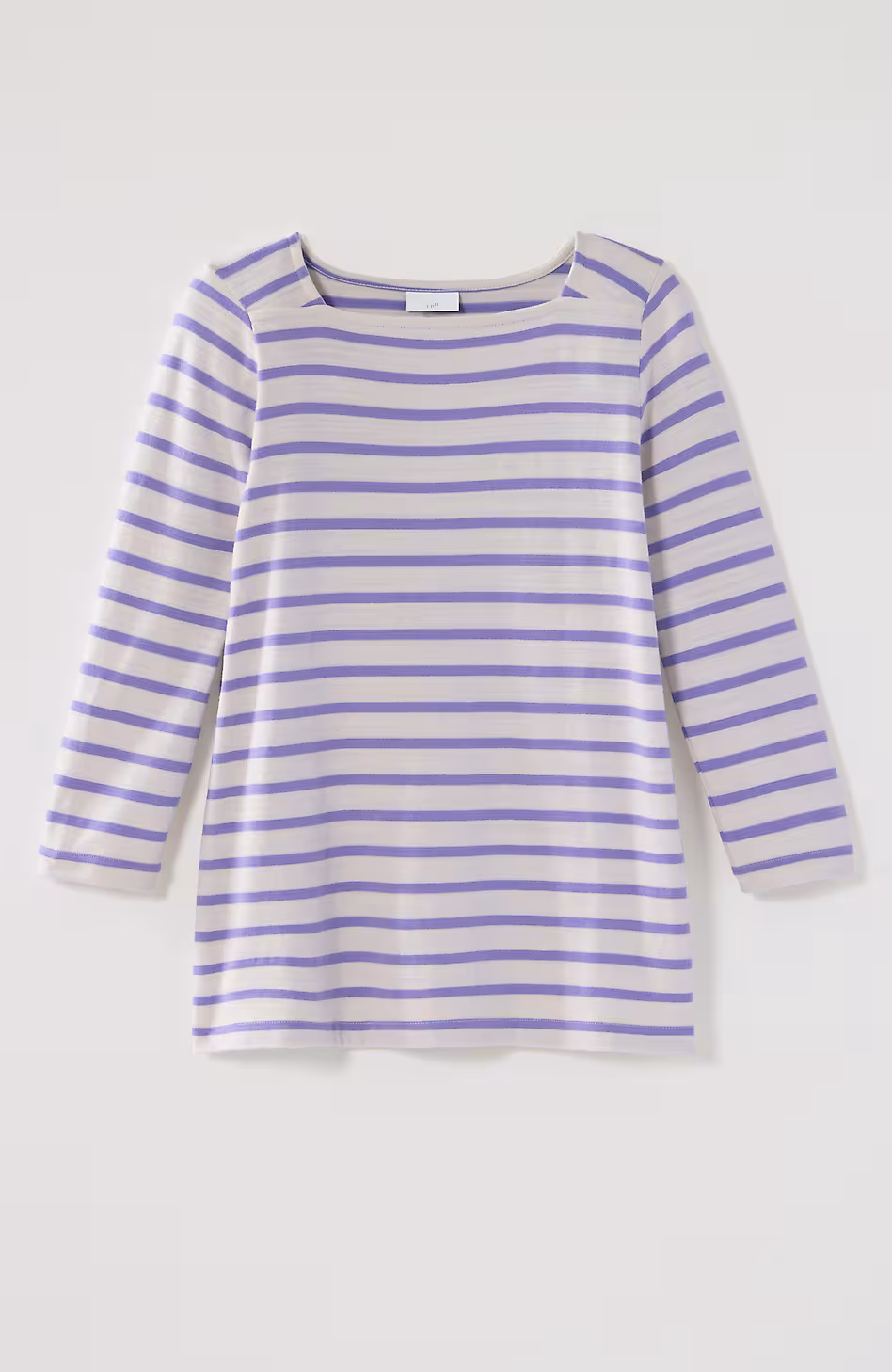Striped Buttoned-Cuff Tee