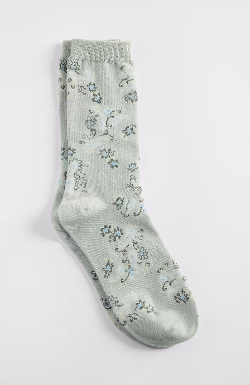 Blossoming Paisley Crew Socks