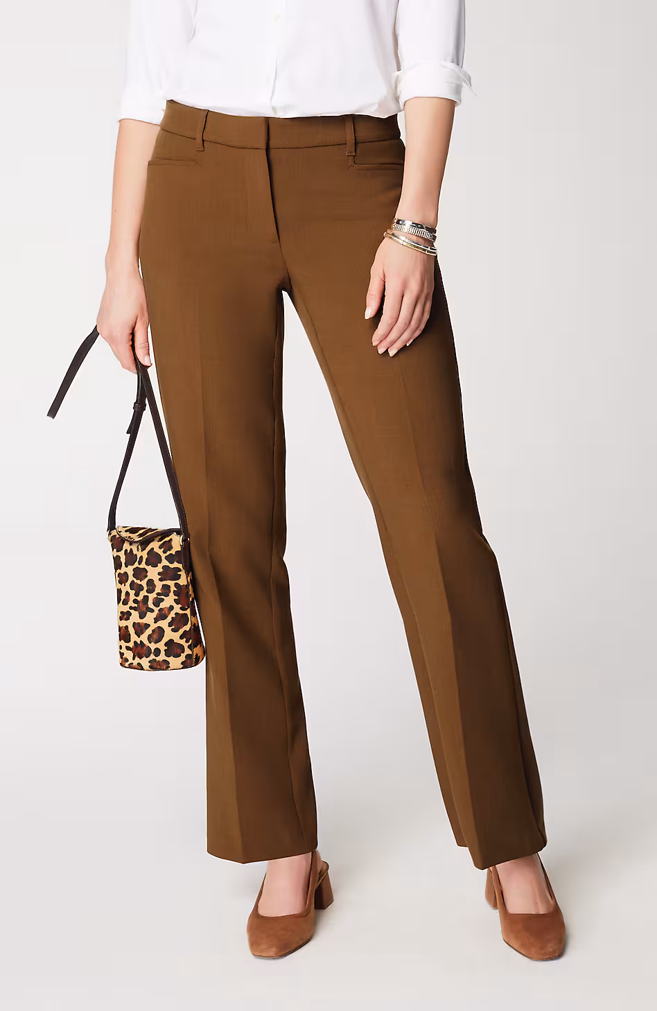 Angled-Pockets Straight-Leg Pants