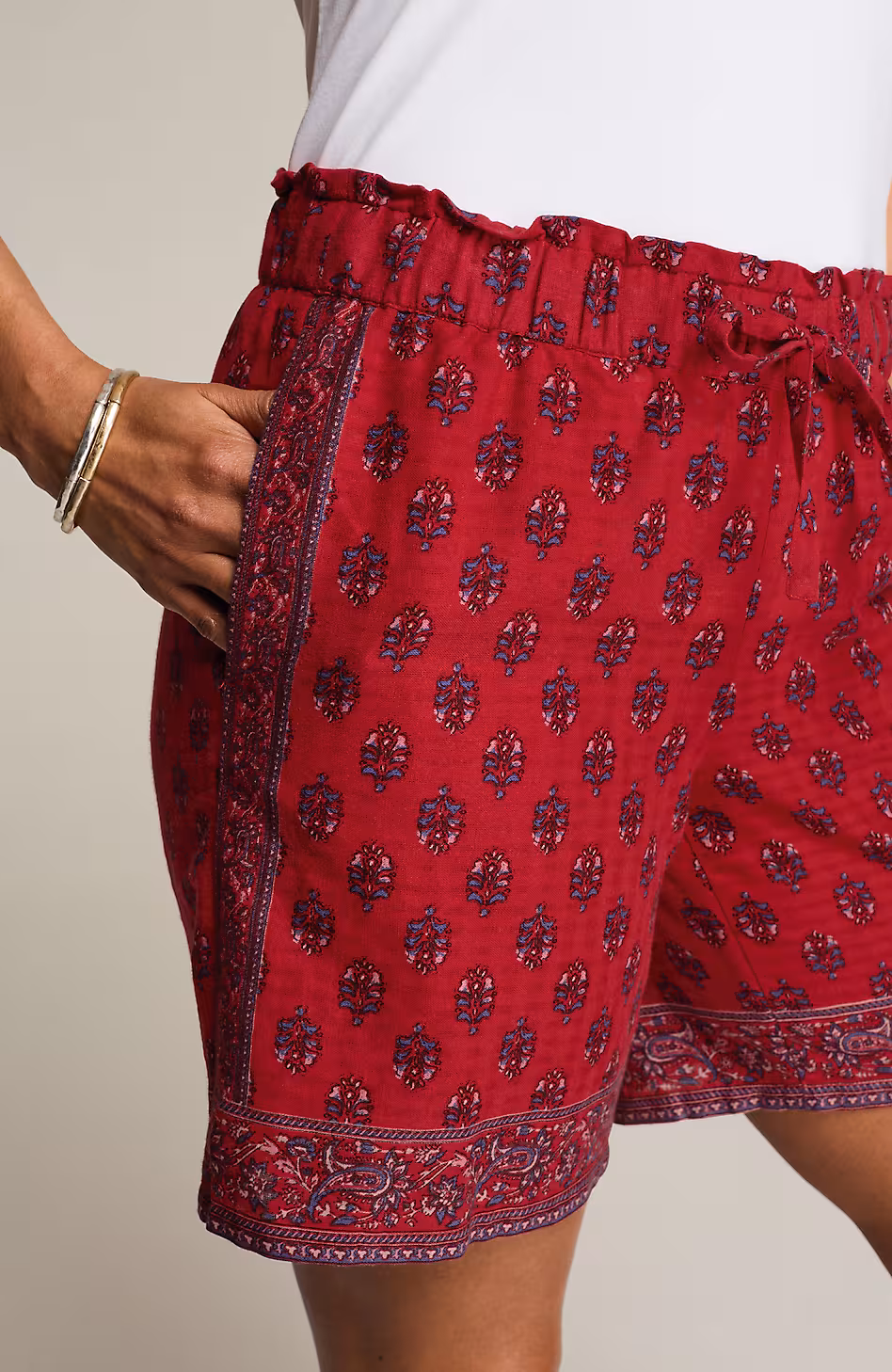 Free-Spirit Paisley Pull-On Shorts