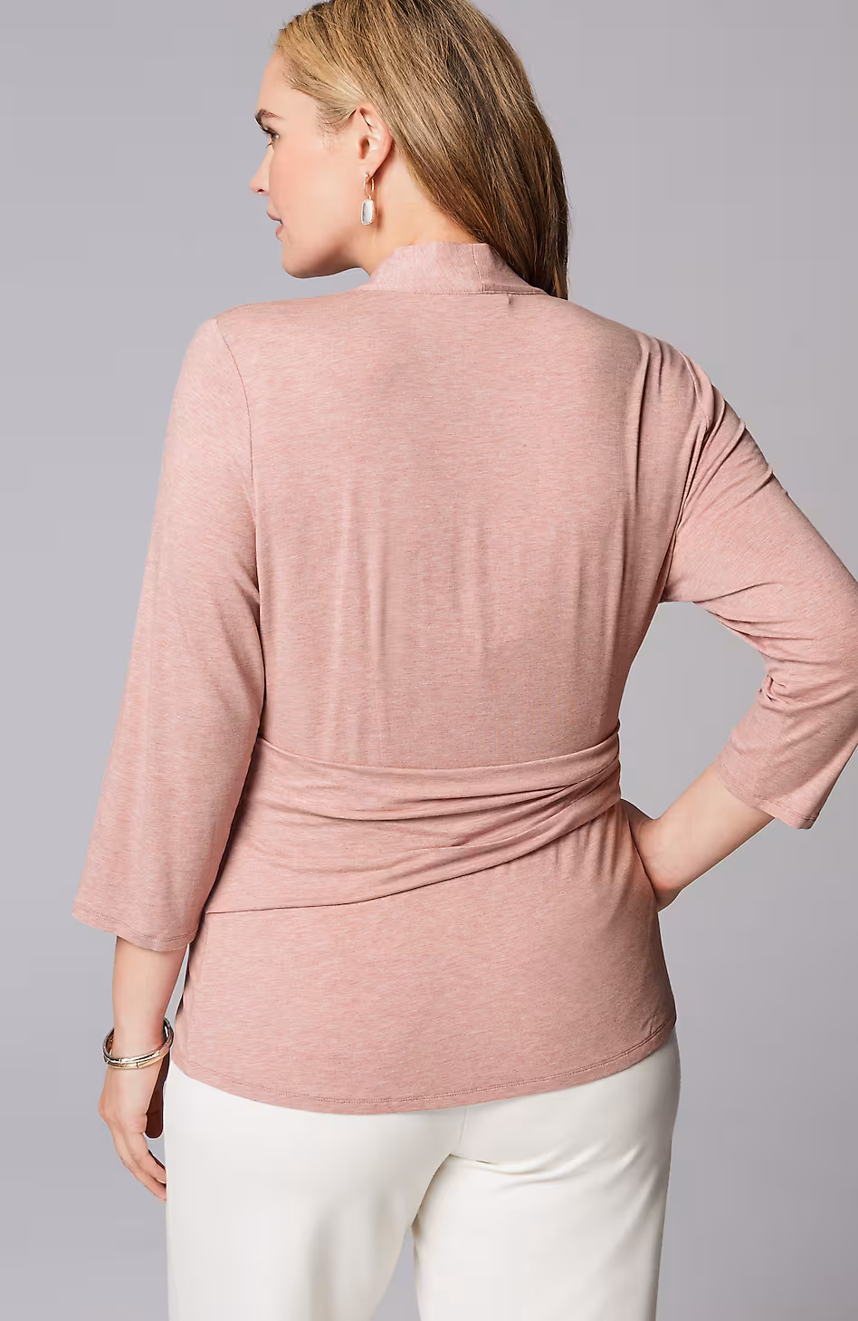 Wearever V-Neck Draped-Waist Top