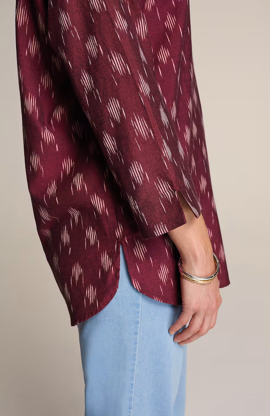 Pure Jill Ikat Button-Front Tunic