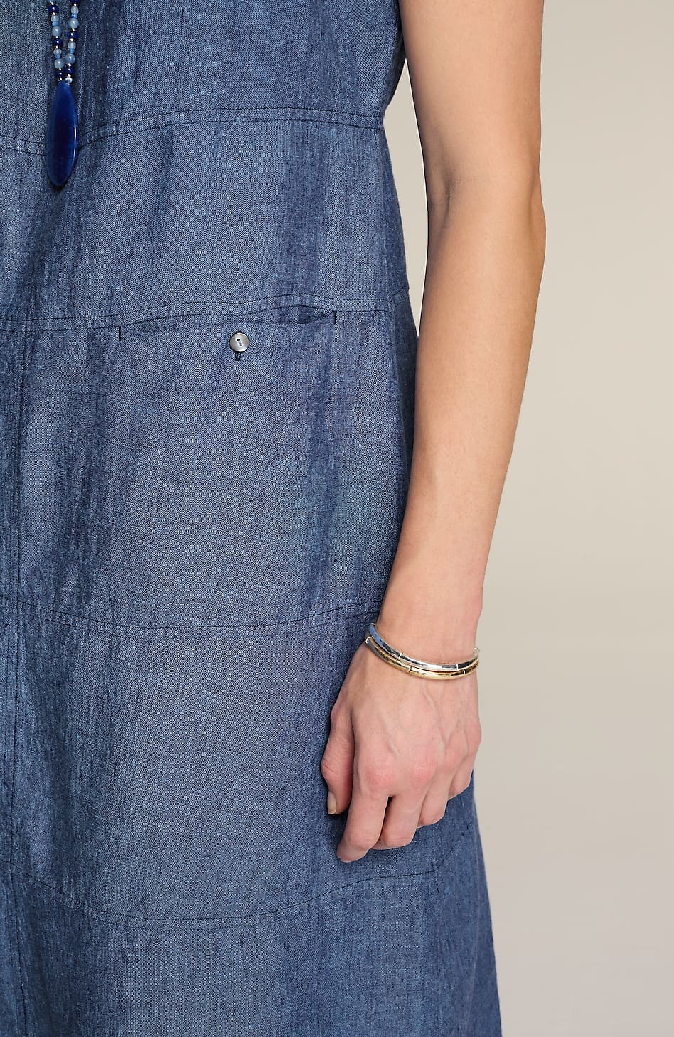 Pure Jill Seamed Linen Dress