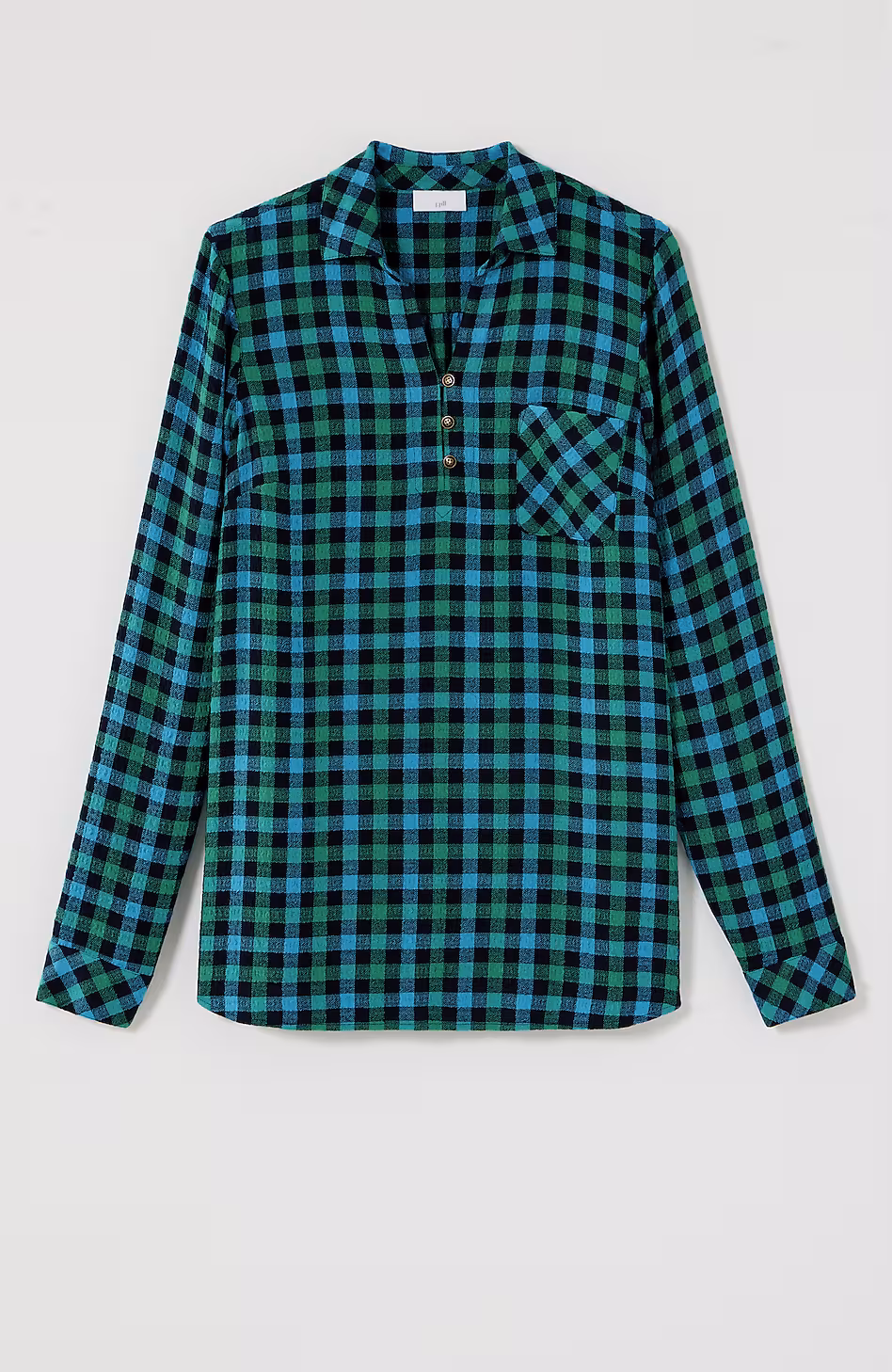Soft-Textured Plaid Popover