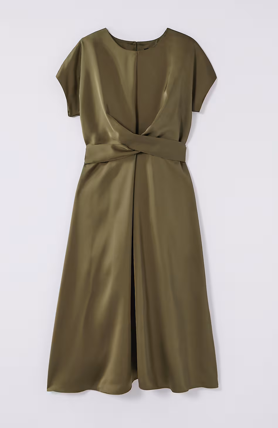 Wearever Satin Wrap-Waist Dress