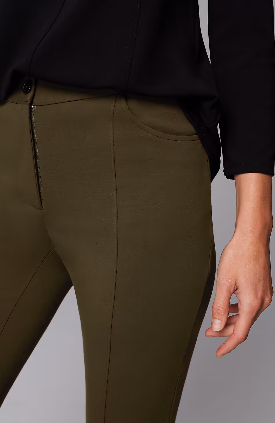 Wearever Double-Face Jersey Boot-Cut Trousers