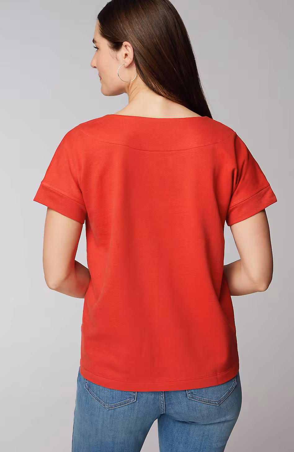 Collared Short-Sleeve Sweatshirt