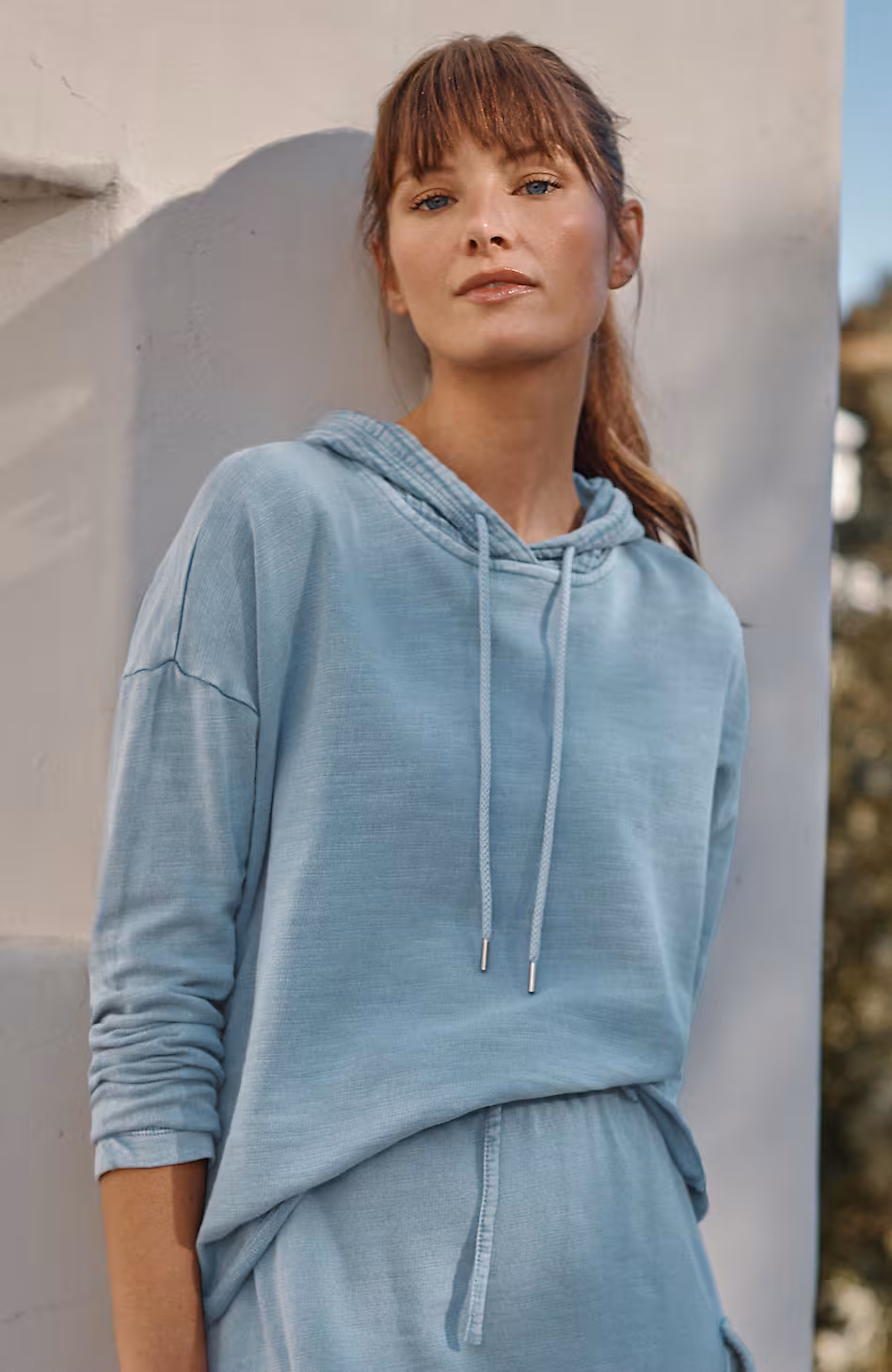 Fit Slub-Terry Garment-Dyed Hoodie