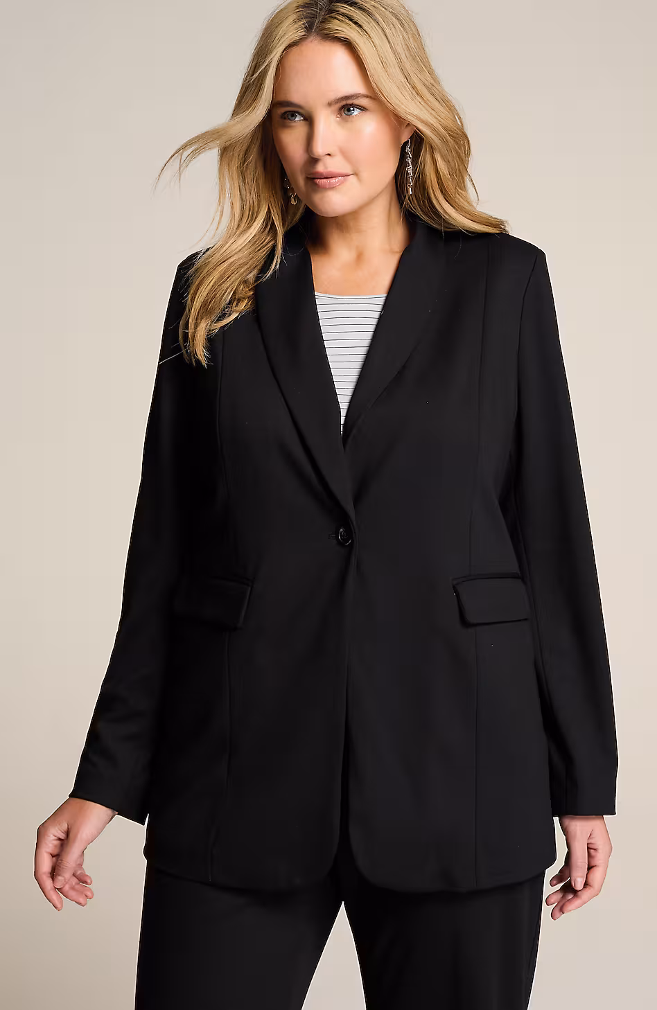 Wearever Polished-Knit Blazer