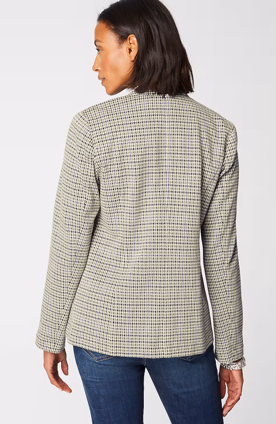 Convertible-Collar Knit Blazer