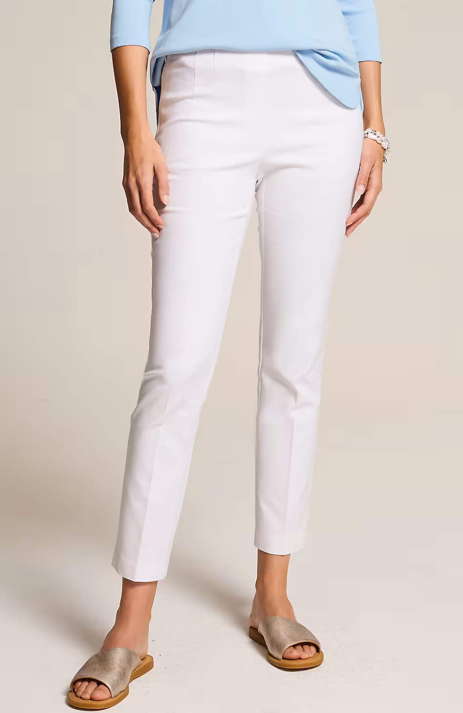 Versatile Cotton-Stretch Slim-Leg Pants