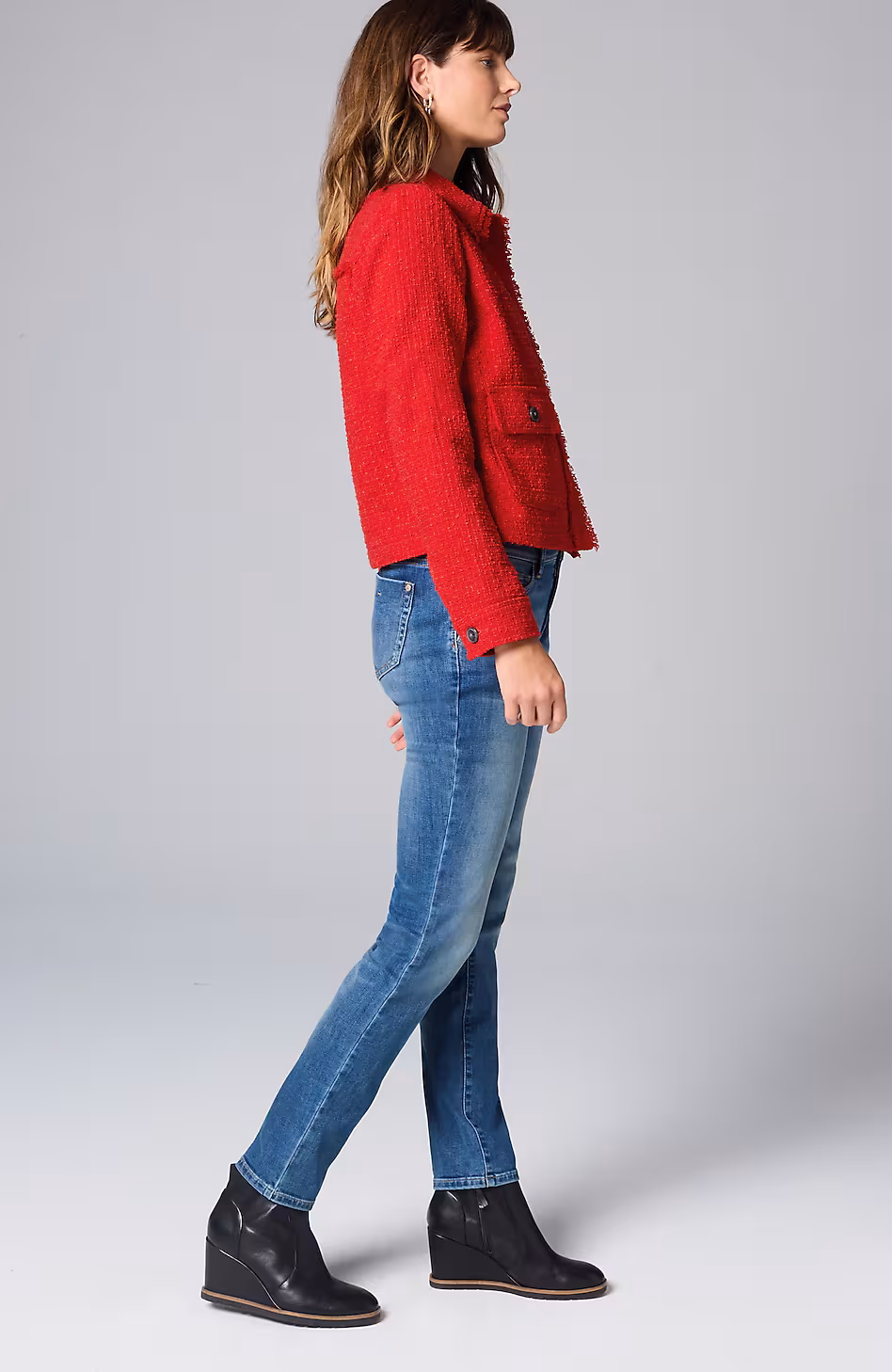 Textured-Tweed Jacket