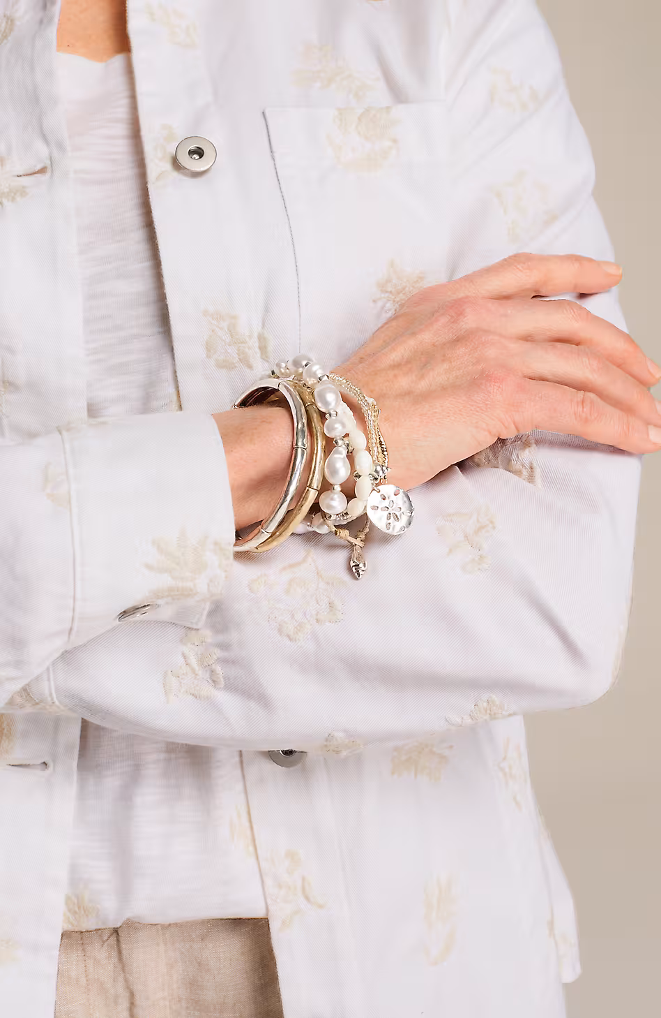 Embroidered Patch-Pocket Jacket