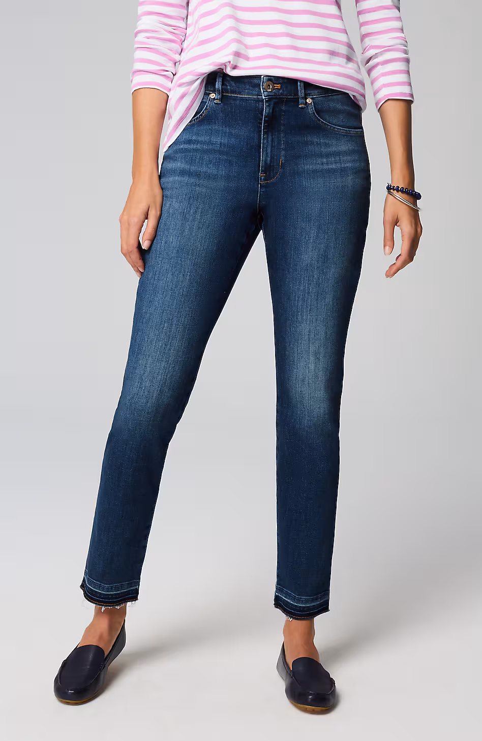 High-Rise Release-Hem Jeans