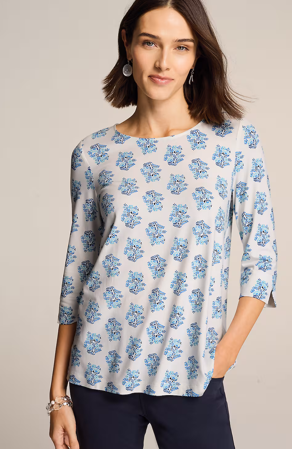 Wearever Ballet-Sleeve Crew-Neck Top