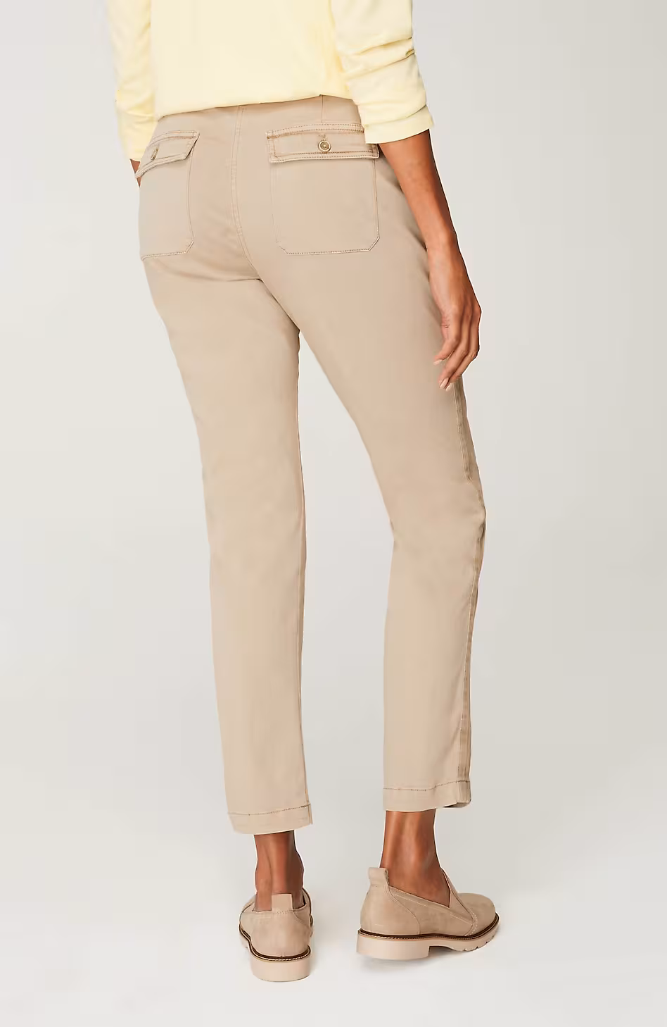 Sateen Slim-Leg Pants