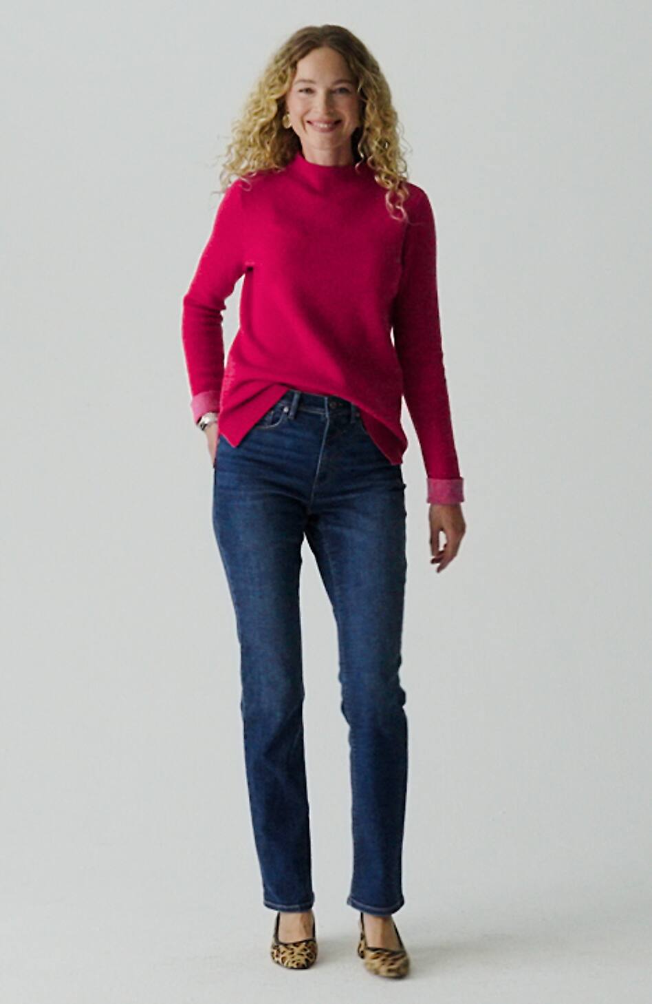 Curvy-Fit Straight-Leg Jeans