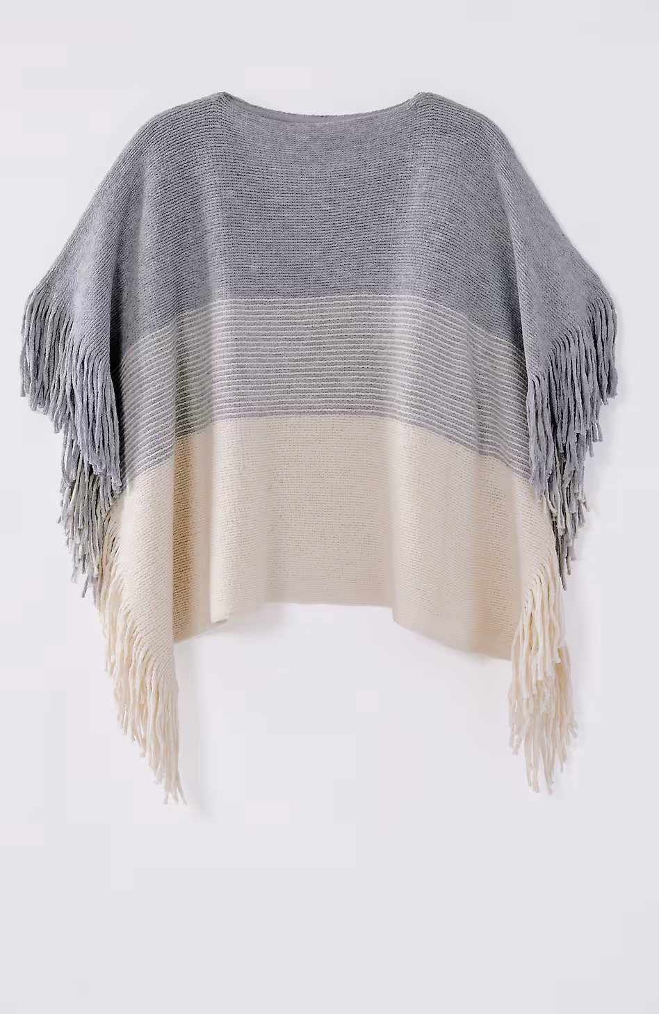Knit-Fringe Poncho