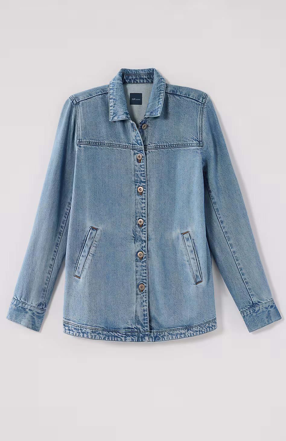Soft Denim Shirttail Jacket