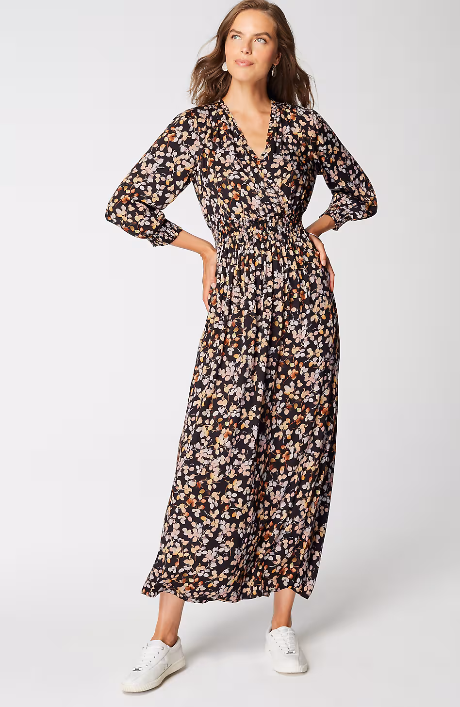 Smocked Sateen Dress