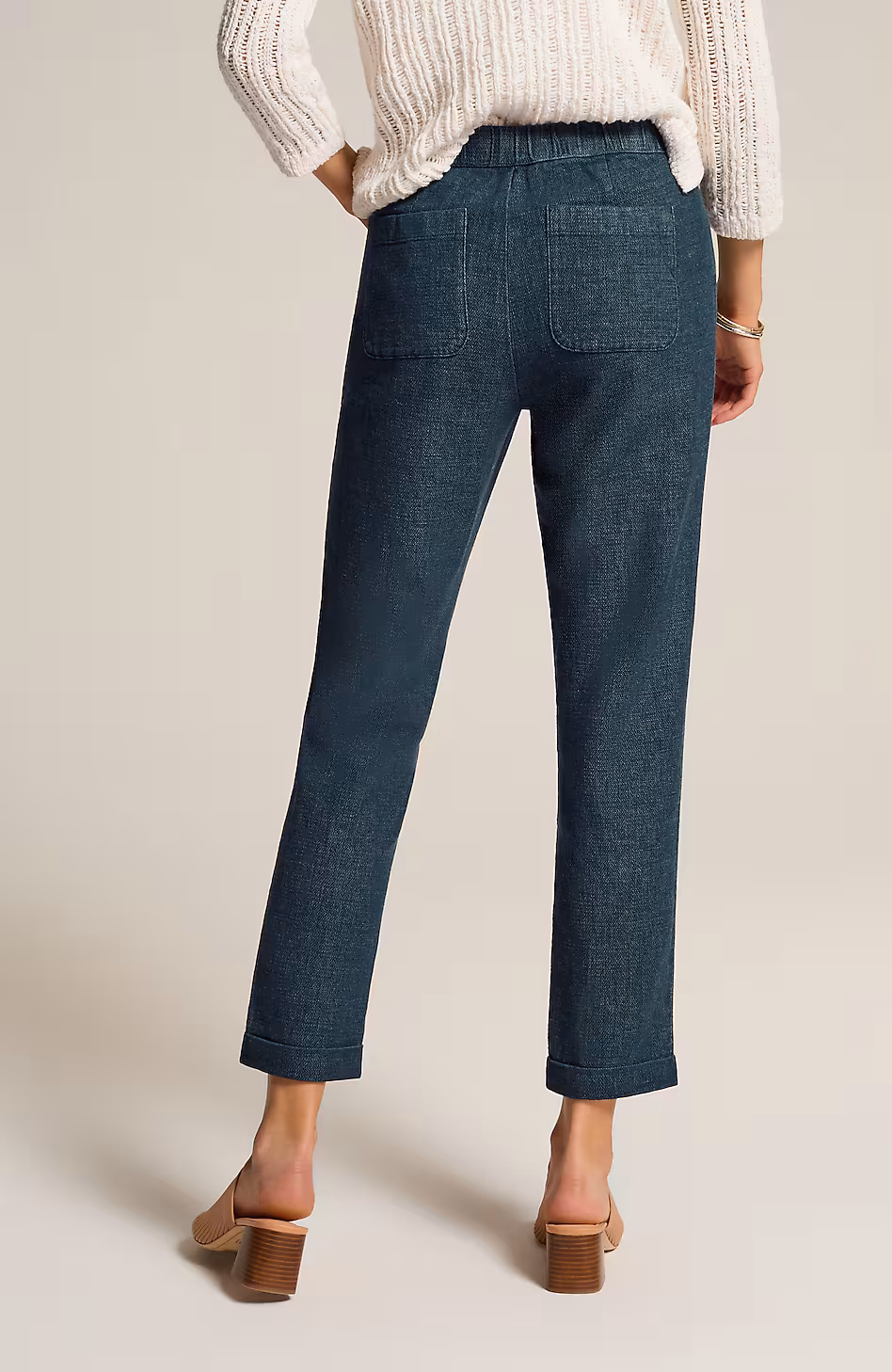 Pure Jill Indigo Cuffed Pants