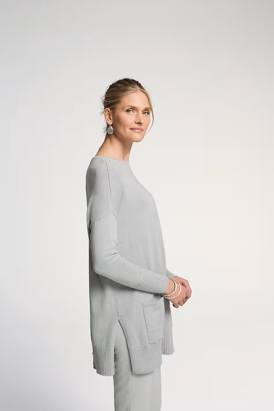 Pure Jill Patch-Pocket Sweater Tunic