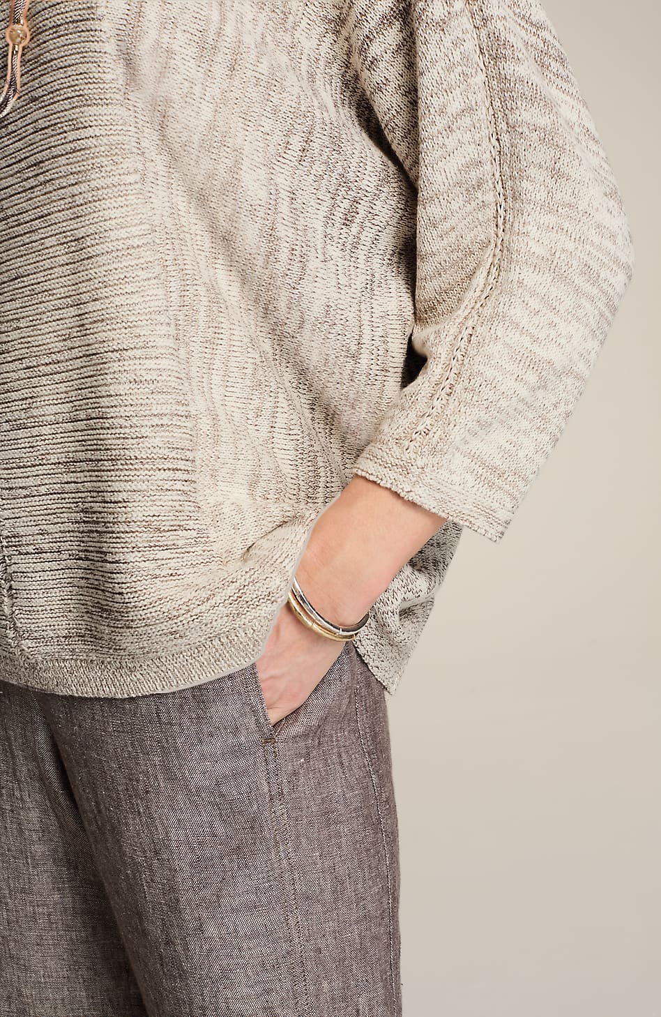 Pure Jill Textured Space-Dyed Sweater