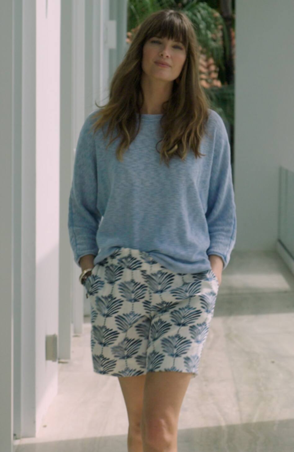 Cotton-Slub Dolman-Sleeve Sweater