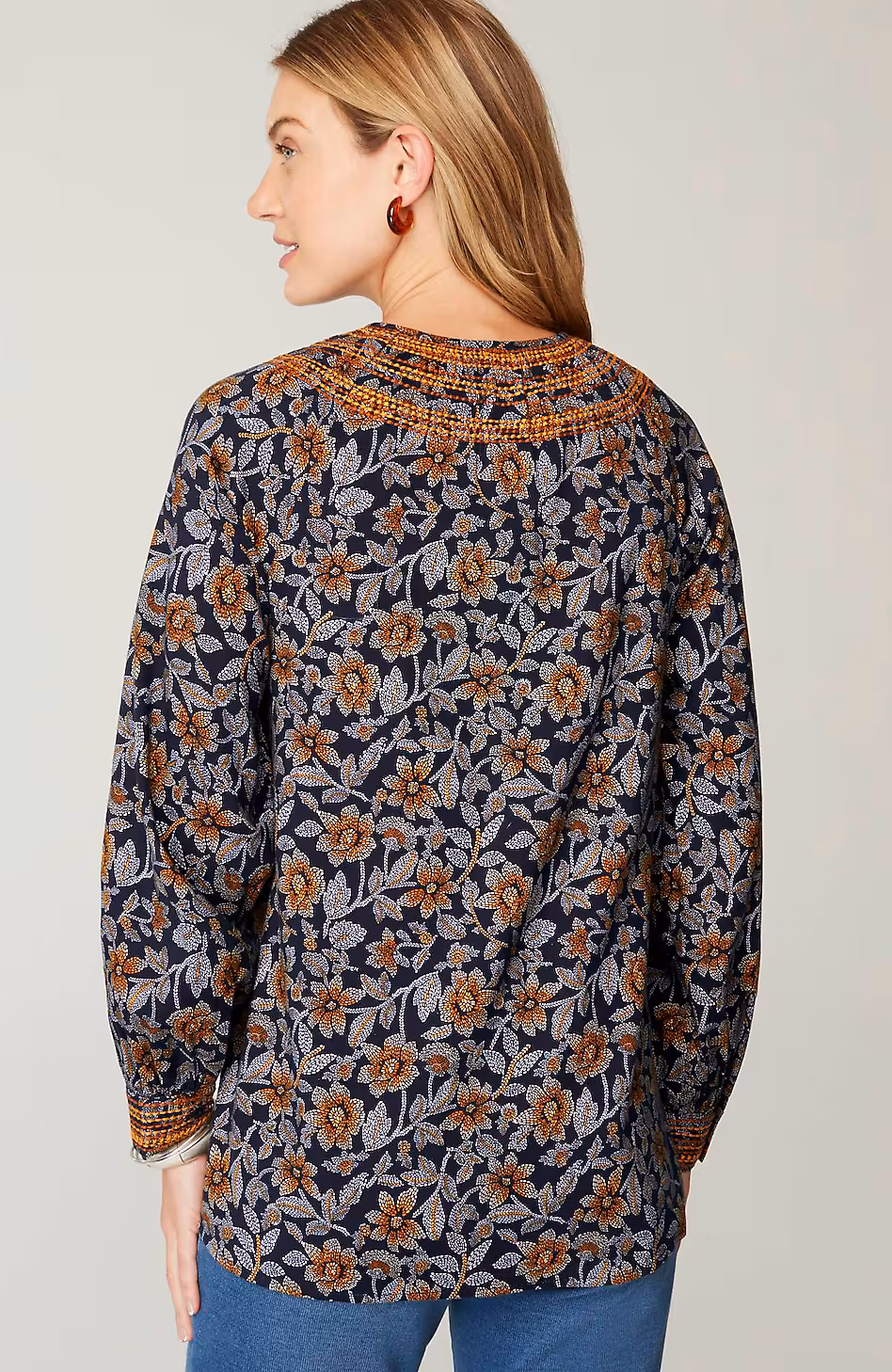 Pure Jill Twill Embroidered Tunic
