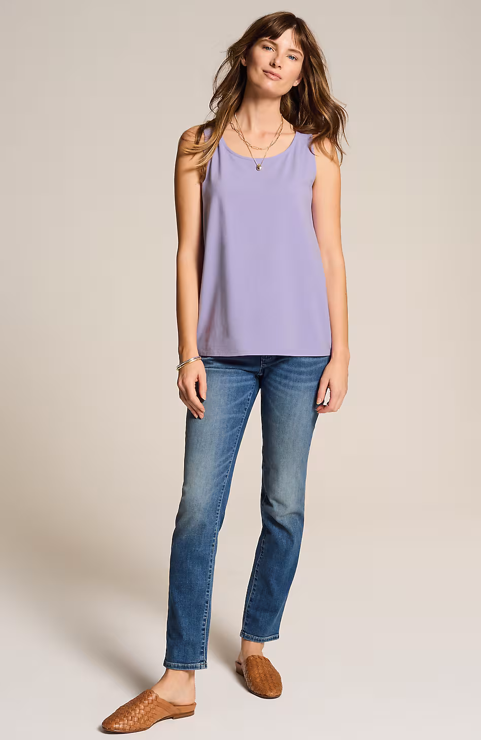 Pima-Stretch Knit Tank