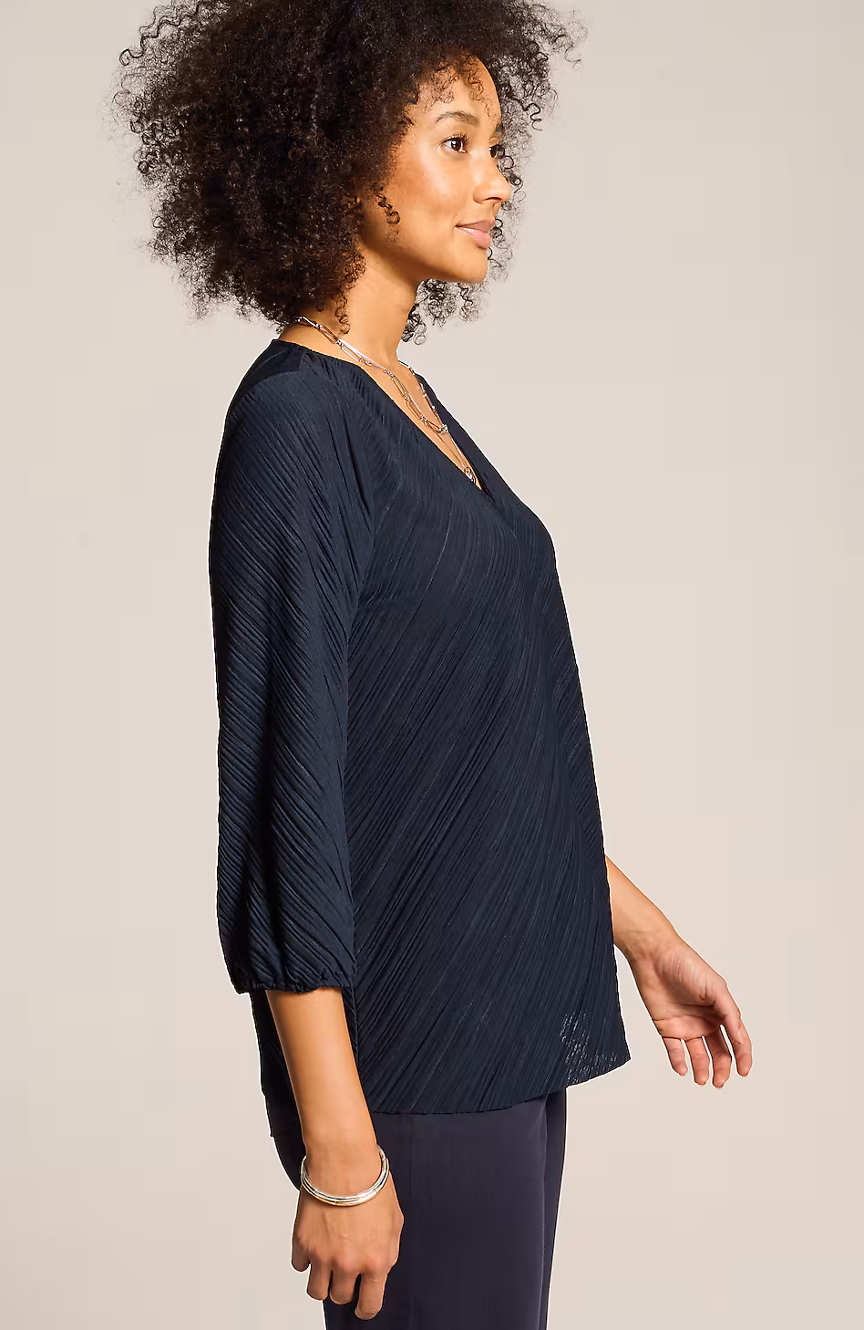 Wearever Plissé-Knit Top