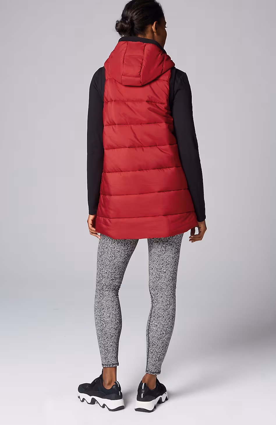 Fit Rib-Trimmed Hooded Puffer Vest