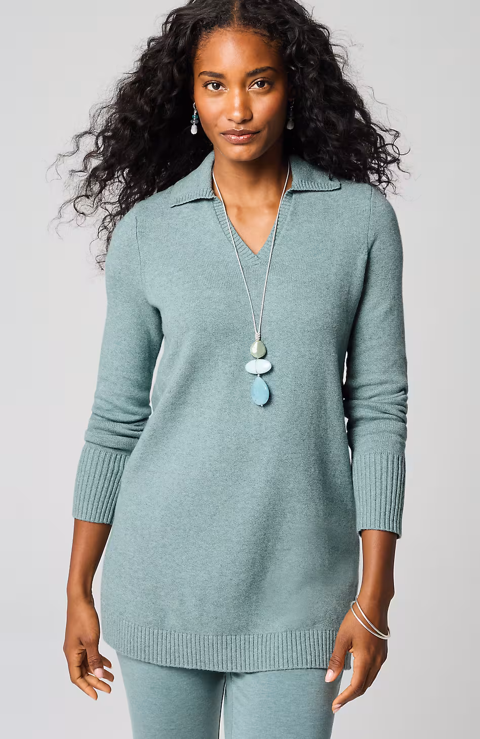 Pure Jill Collared Sweater Tunic