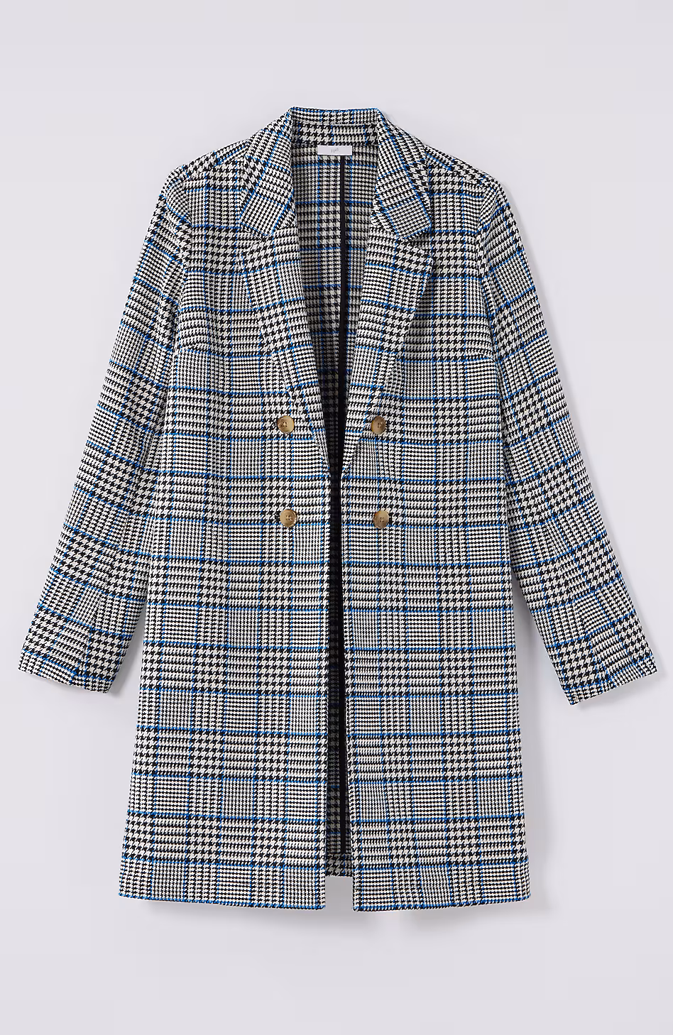 Long Plaid Duster Jacket