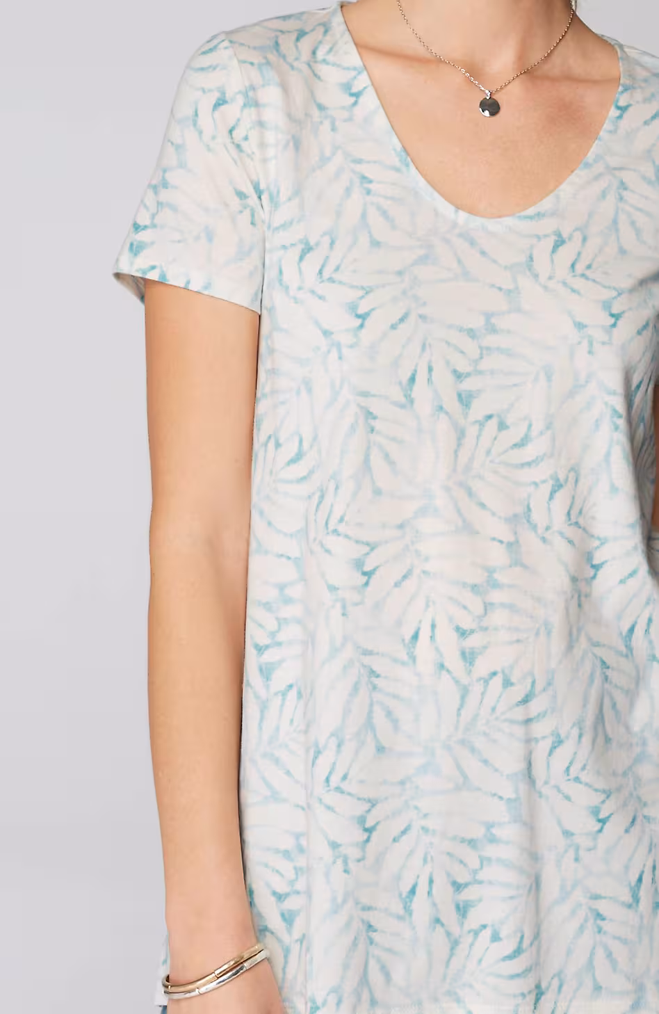 Pure Jill Side-Slit Elliptical Tee