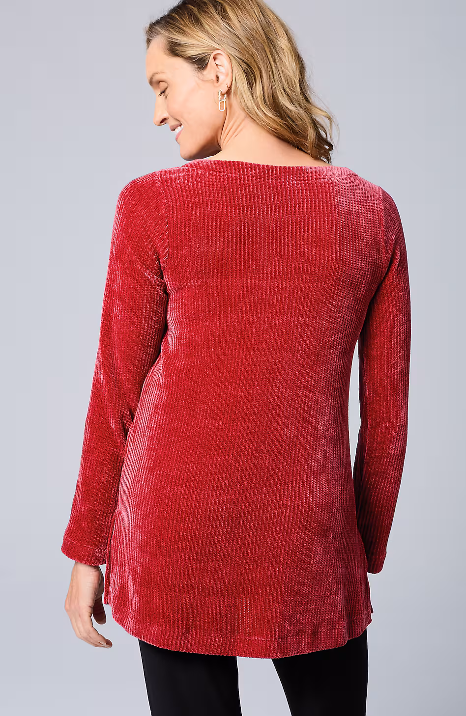 Wearever Boat-Neck Chenille Tunic