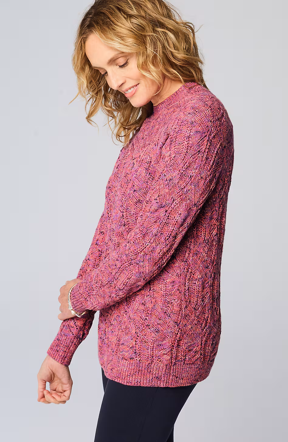 Wearever Multiyarn Textured Pullover