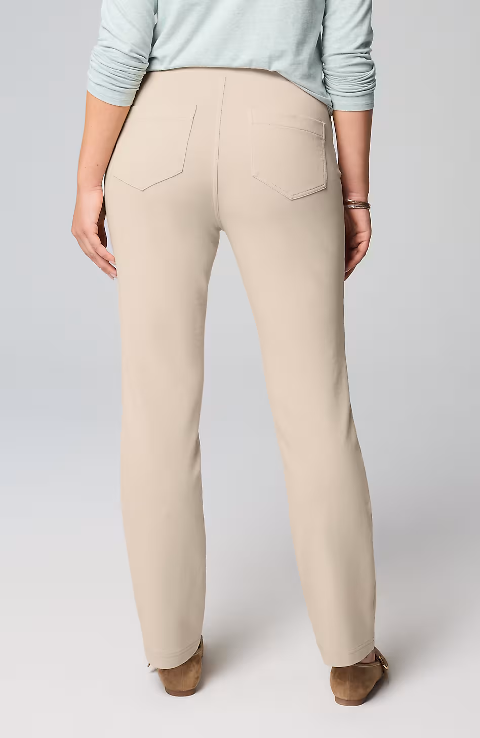 Pure Jill French Terry Straight-Leg Jeans