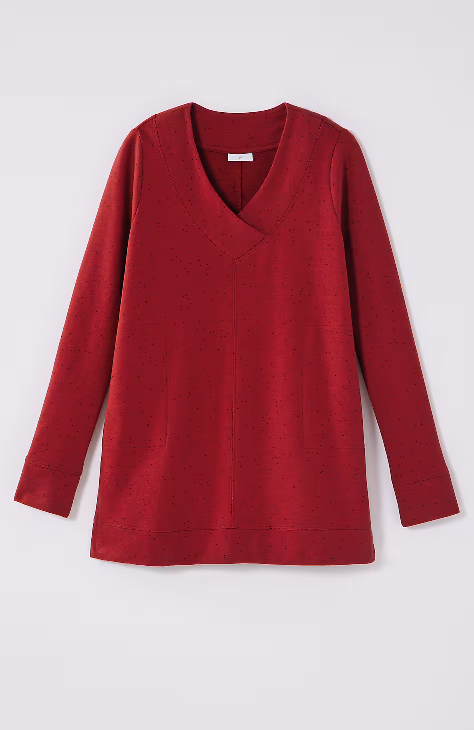 Fit Tweeded French Terry Side-Slit Tunic